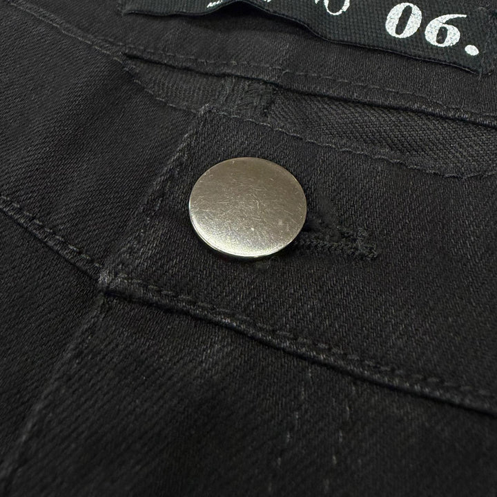 Discounted Great VALENTINO Denim pants Rock studs black cotton mens 30 PB3DD03L2WY