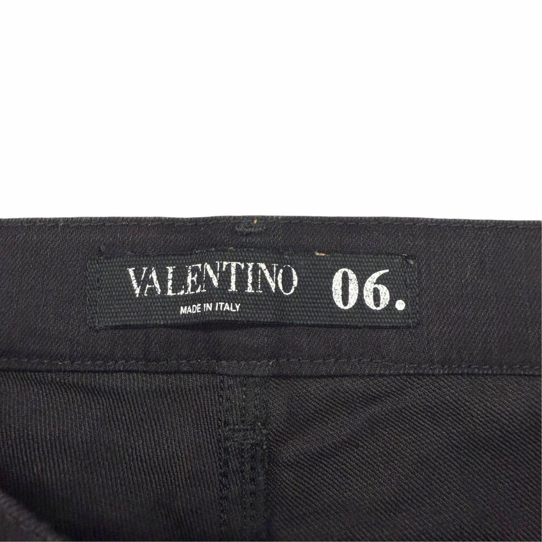Discounted Great VALENTINO Denim pants Rock studs black cotton mens 30 PB3DD03L2WY