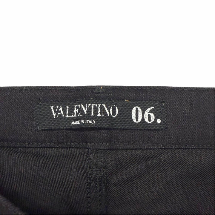 Discounted Great VALENTINO Denim pants Rock studs black cotton mens 30 PB3DD03L2WY