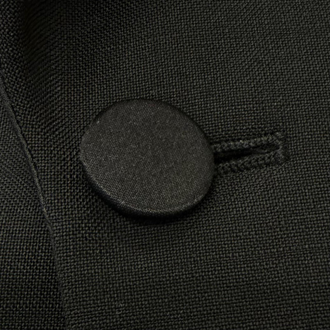 Excellent GUCCI tailored jacket Shawl collar tuxedo black mohair mens 46 645351