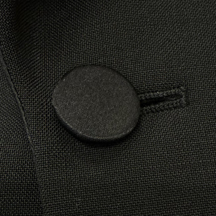 Excellent GUCCI tailored jacket Shawl collar tuxedo black mohair mens 46 645351
