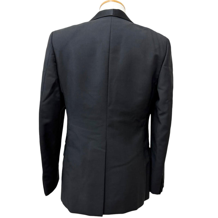 Excellent GUCCI tailored jacket Shawl collar tuxedo black mohair mens 46 645351
