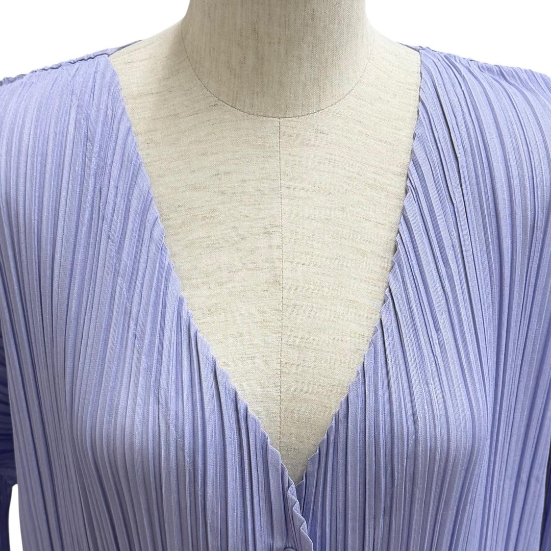 Excellent PLEATS PLEASE cardigan V-neck, long polyester 2 PP93-JA603