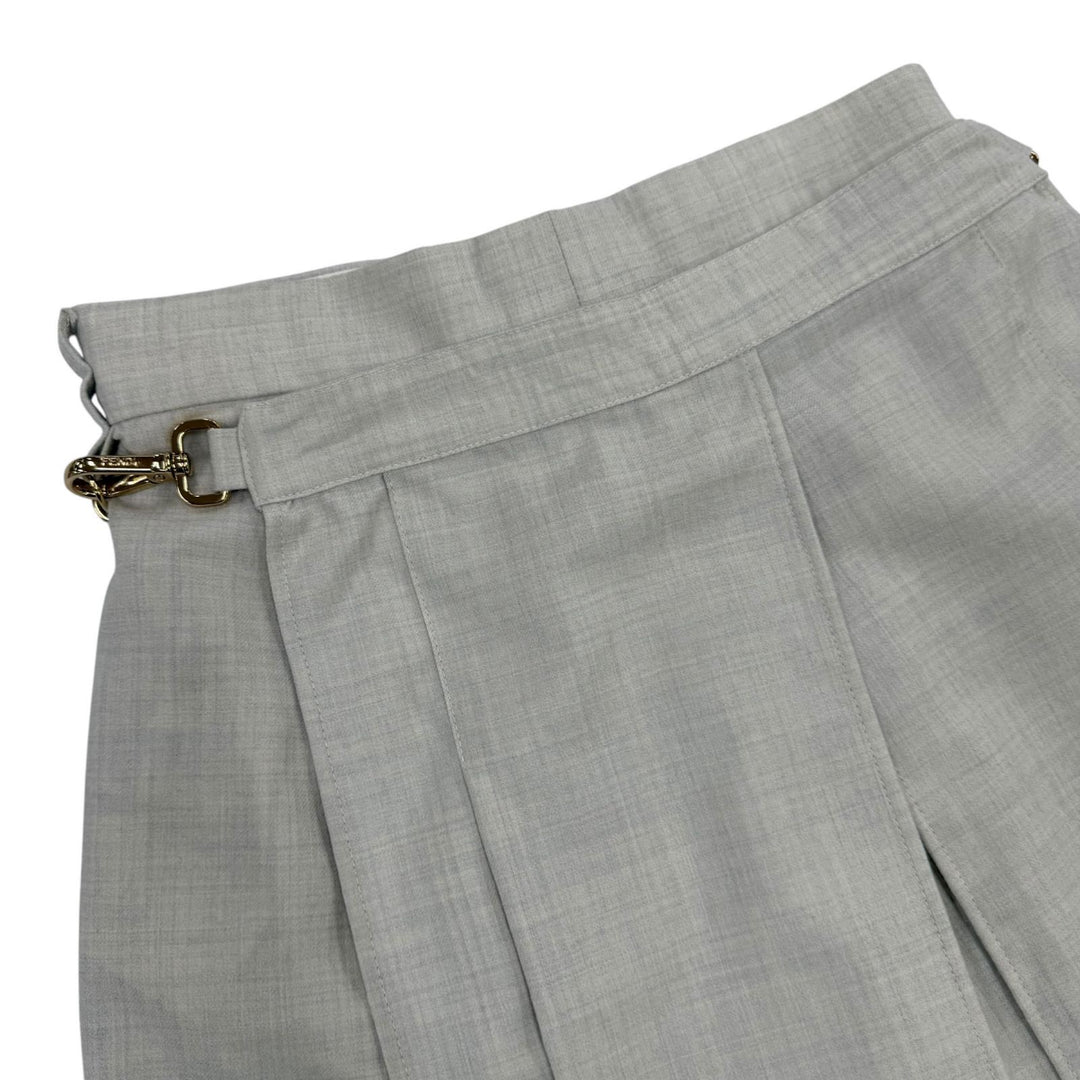 Excellent FENDI Shorts High-waisted, slim fit gray wool Women 36 FR6533
