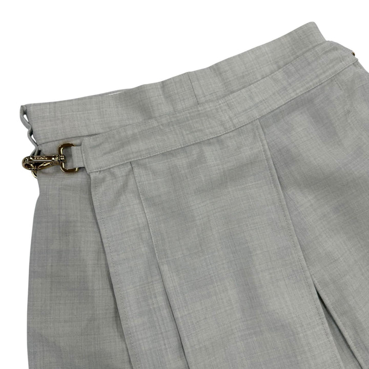 Excellent FENDI Shorts High-waisted, slim fit gray wool Women 36 FR6533