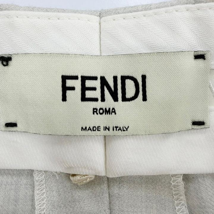 Excellent FENDI Shorts High-waisted, slim fit gray wool Women 36 FR6533