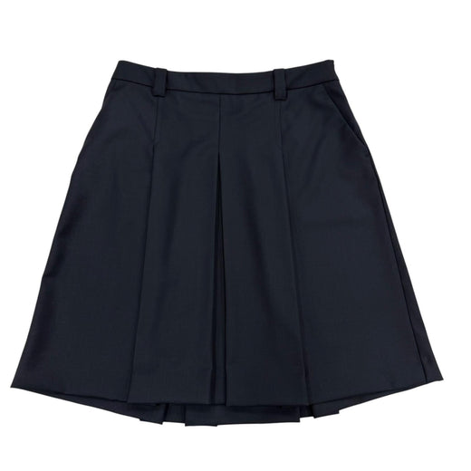 Excellent MIUMIU flare skirt Pleated skirt Dark navy wool Women 40 DNA05I