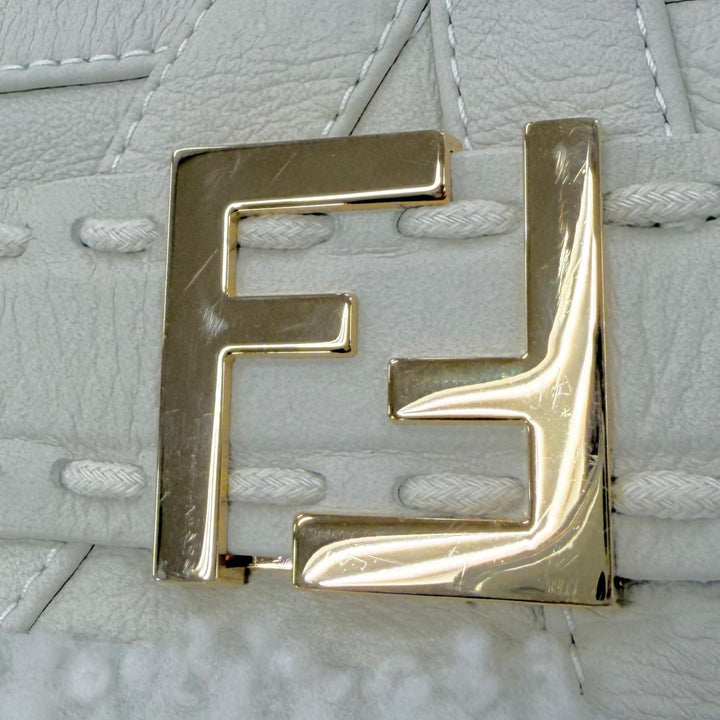 Excellent FENDI Mouton jacket FF Logo Metal Lambskin Shearling Jacket 38 FM5290