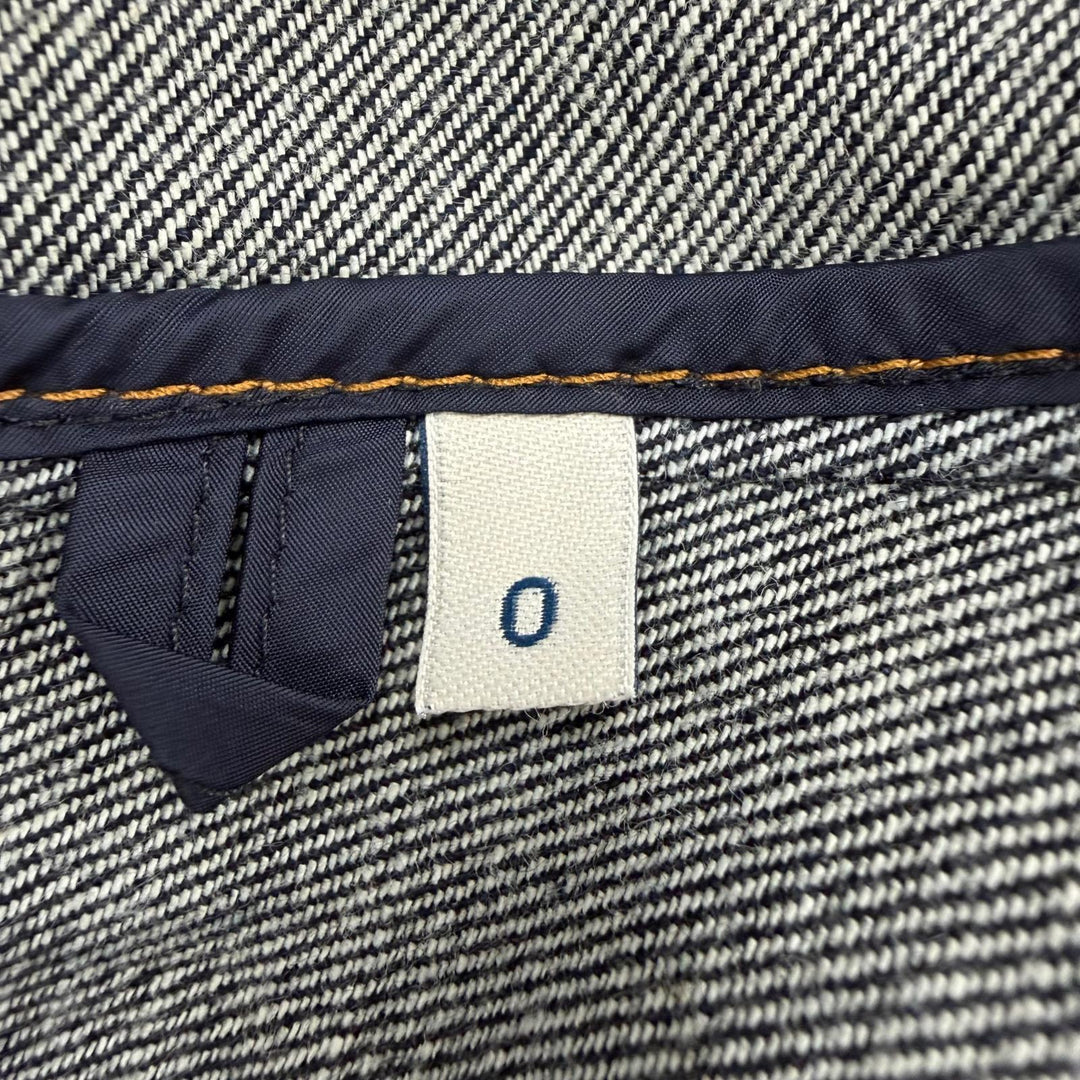 Excellent MONCLER coat PISTACHE Denim with logo patch and belt Indigo blue 0