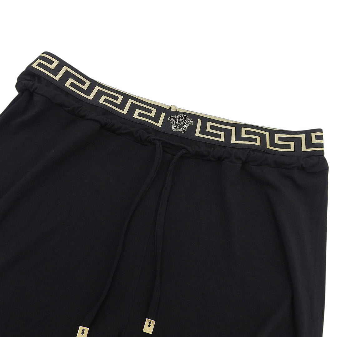 Excellent VERSACE Pants Greca Pattern Medusa black Viscose mens 2 AUD01008