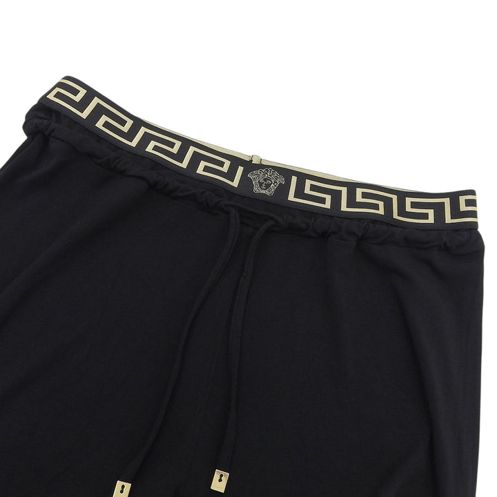 Excellent VERSACE Pants Greca Pattern Medusa black Viscose mens 2 AUD01008