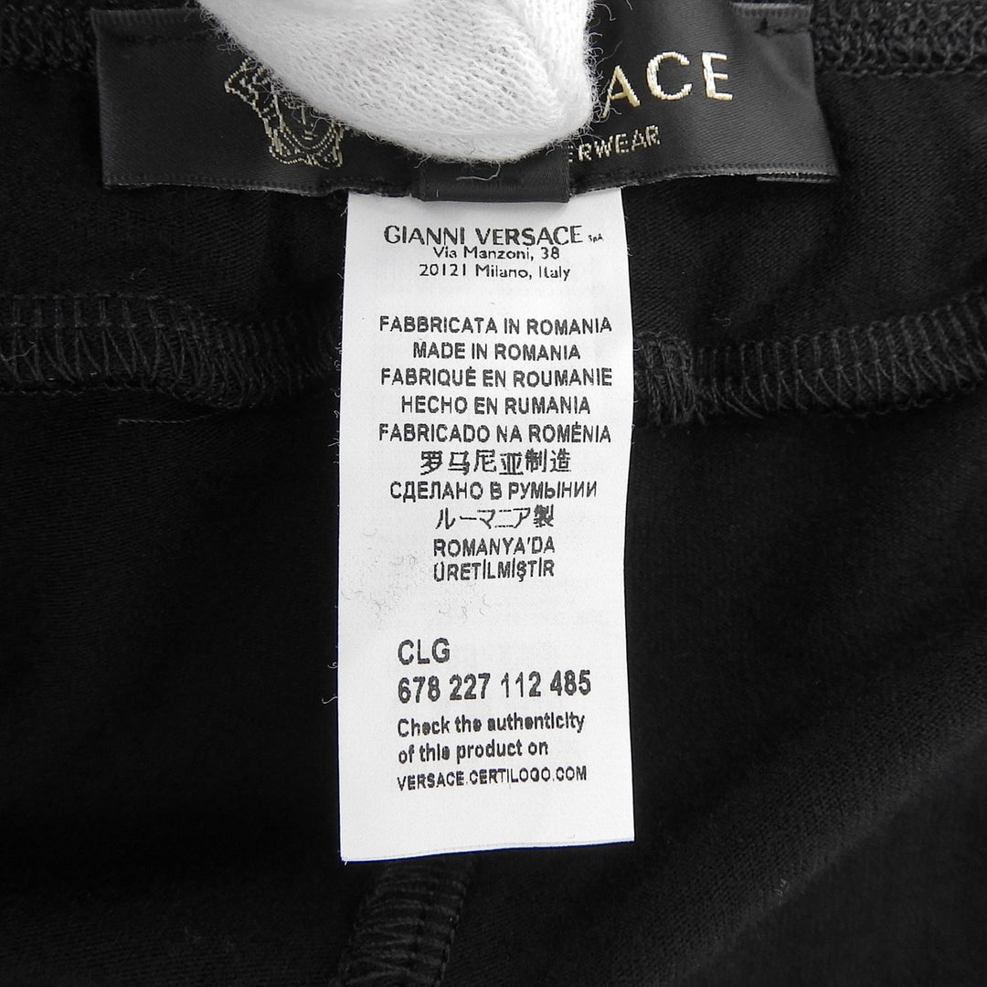 Excellent VERSACE Pants Greca Pattern Medusa black Viscose mens 2 AUD01008