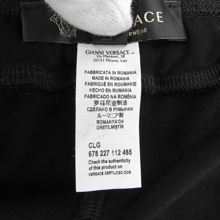 Excellent VERSACE Pants Greca Pattern Medusa black Viscose mens 2 AUD01008