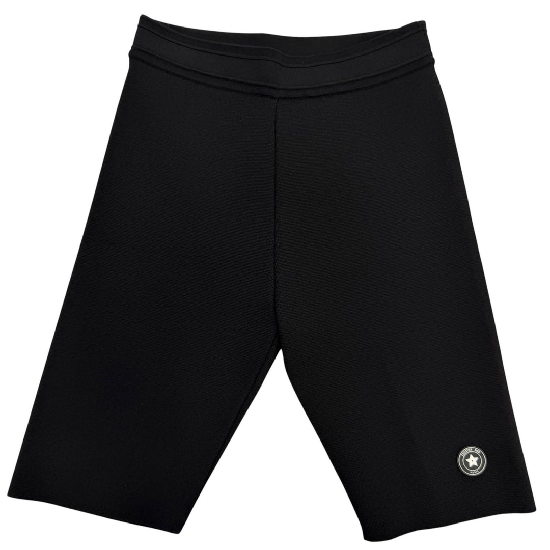 Pristine Christian Dior Shorts Logo patch knit shorts black Women 40 244P40AM512