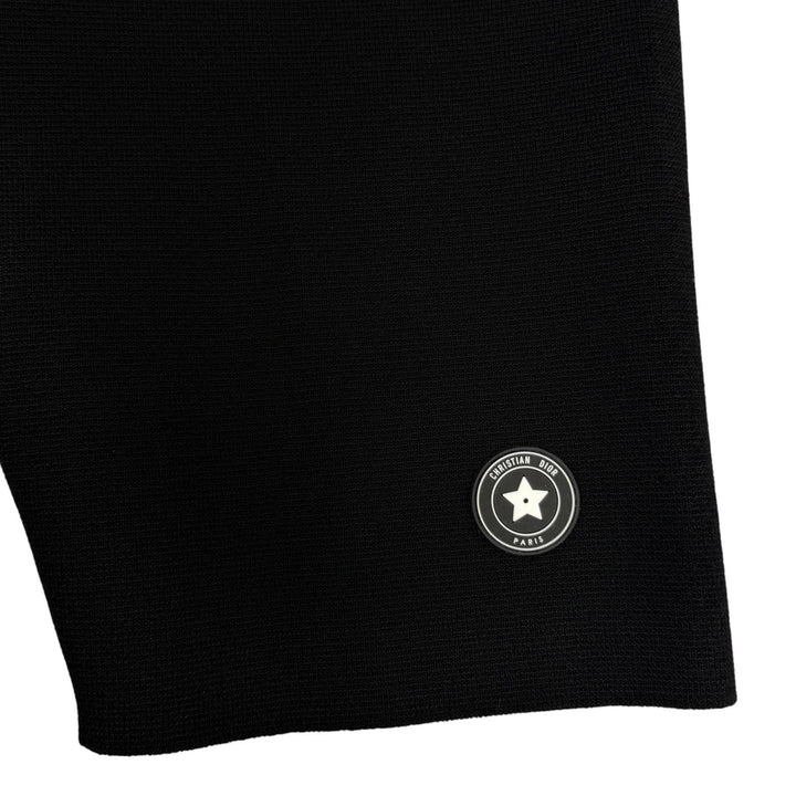 Pristine Christian Dior Shorts Logo patch knit shorts black Women 40 244P40AM512