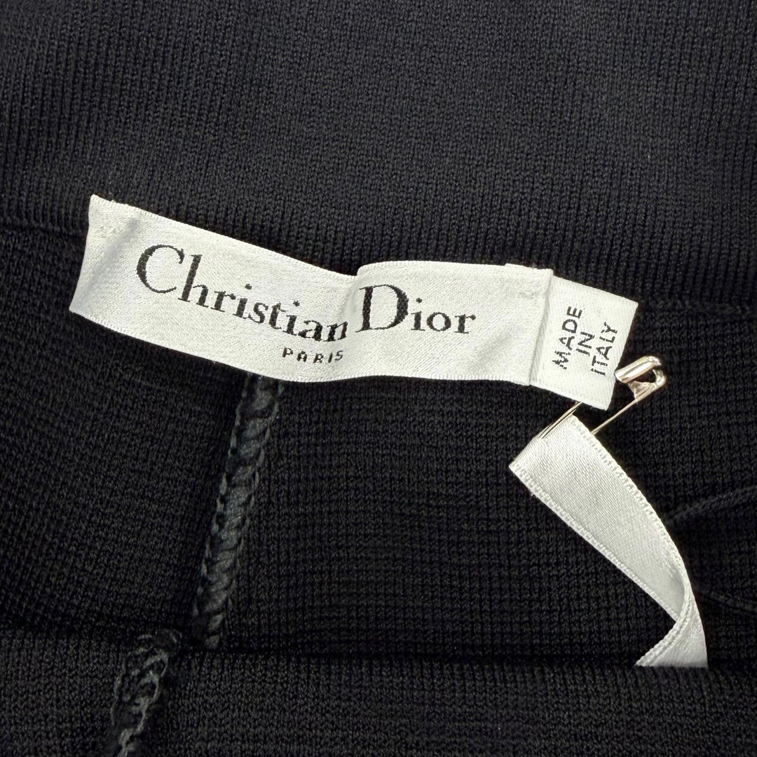 Pristine Christian Dior Shorts Logo patch knit shorts black Women 40 244P40AM512