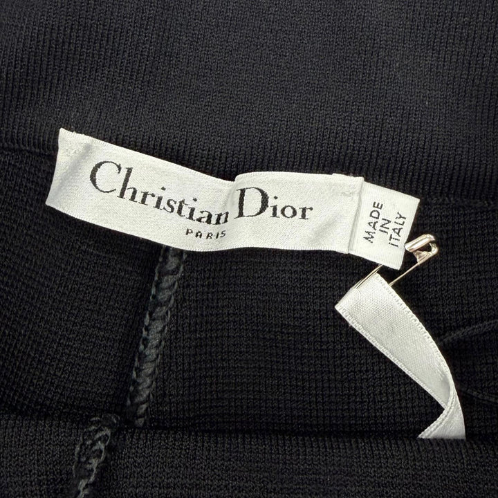 Pristine Christian Dior Shorts Logo patch knit shorts black Women 40 244P40AM512