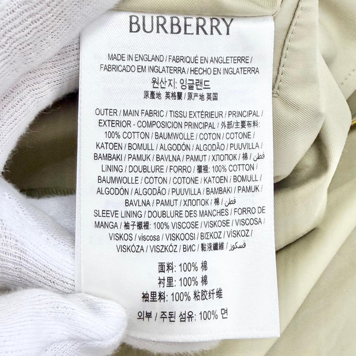 Excellent BURBERRY coat with belt, partially lined with check pattern 34