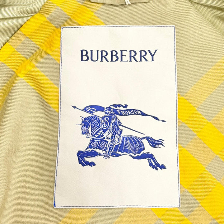 Excellent BURBERRY coat with belt, partially lined with check pattern 34