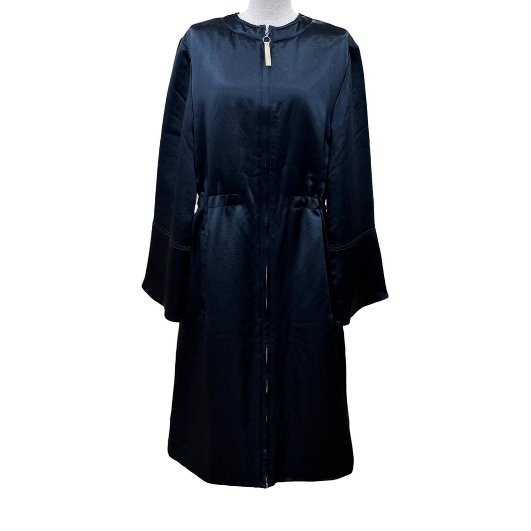 Excellent Max Mara coat Long length, zip-up, padded Navy Women 42 25164910176