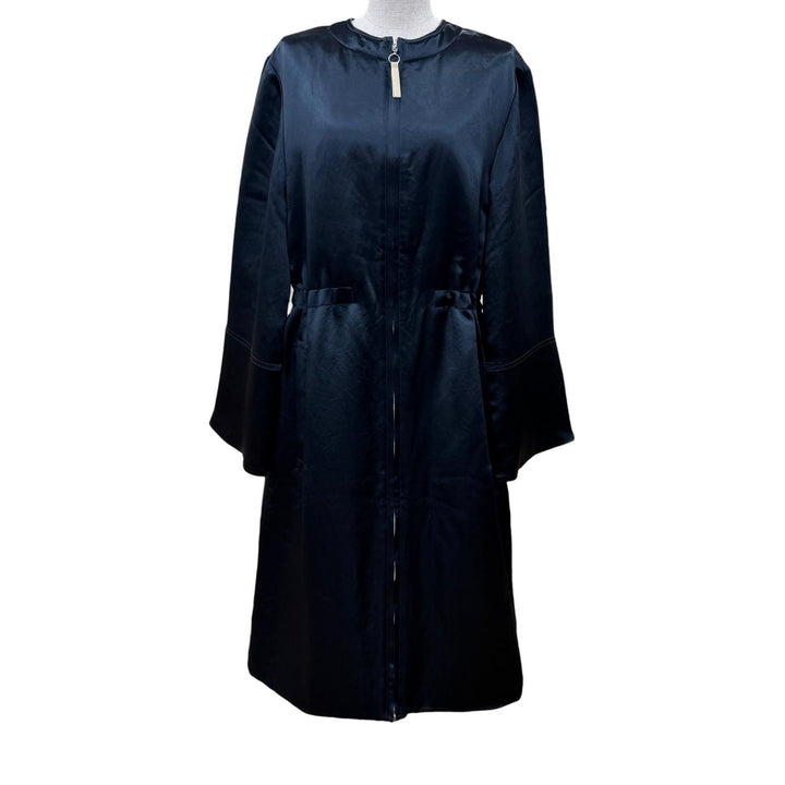 Excellent Max Mara coat Long length, zip-up, padded Navy Women 42 25164910176