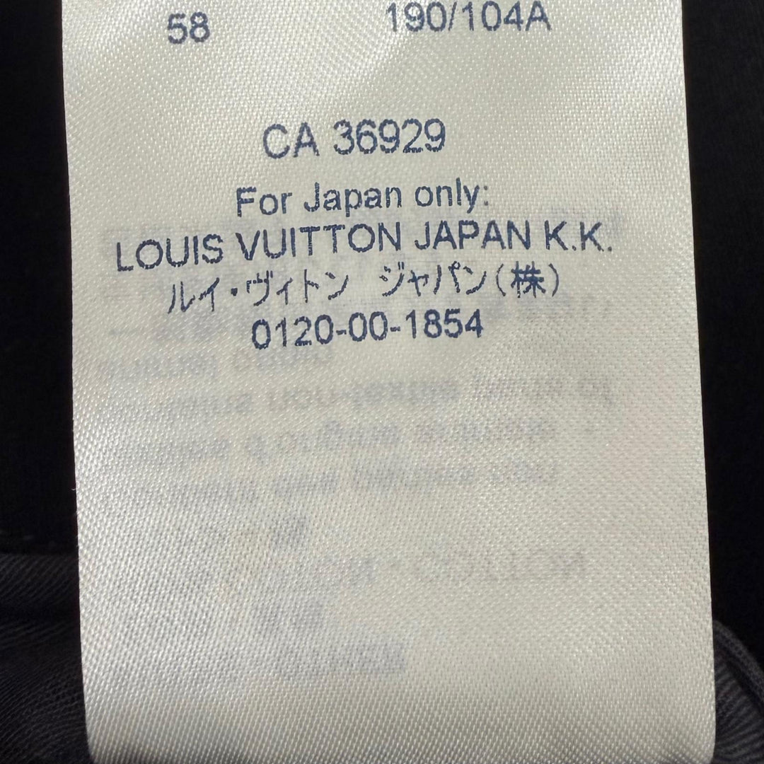 Excellent LOUIS VUITTON Stajan Leather Varsity Jacket Blouson Mouton mens 50