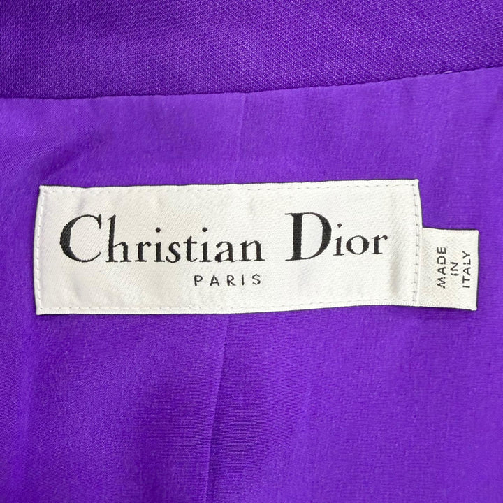Excellent Christian Dior Jacket Stand collar, short sleeves, short purple 40
