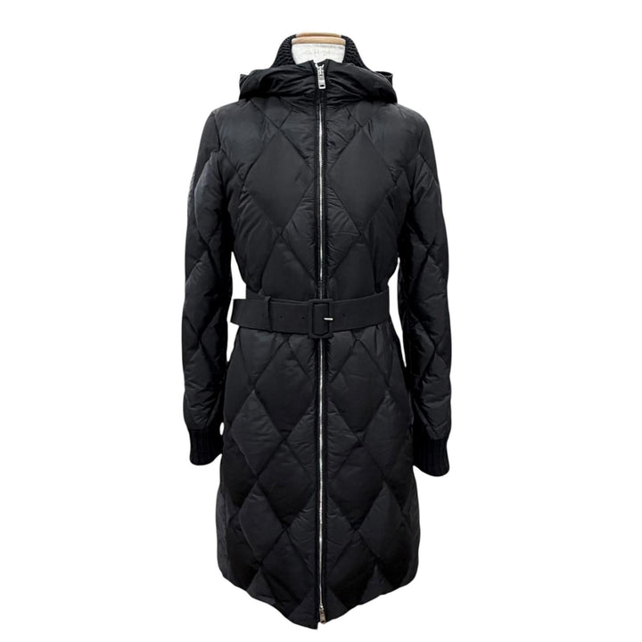 Excellent PRADA down coat Belted diamond quilted black 38 291119 S162 774
