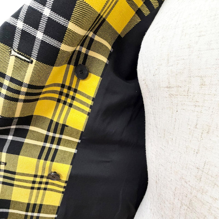 Pristine Christian Dior Jacket Check Pattern Logo Button 38 241V06A1065