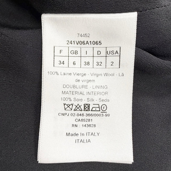 Pristine Christian Dior Jacket Check Pattern Logo Button 38 241V06A1065