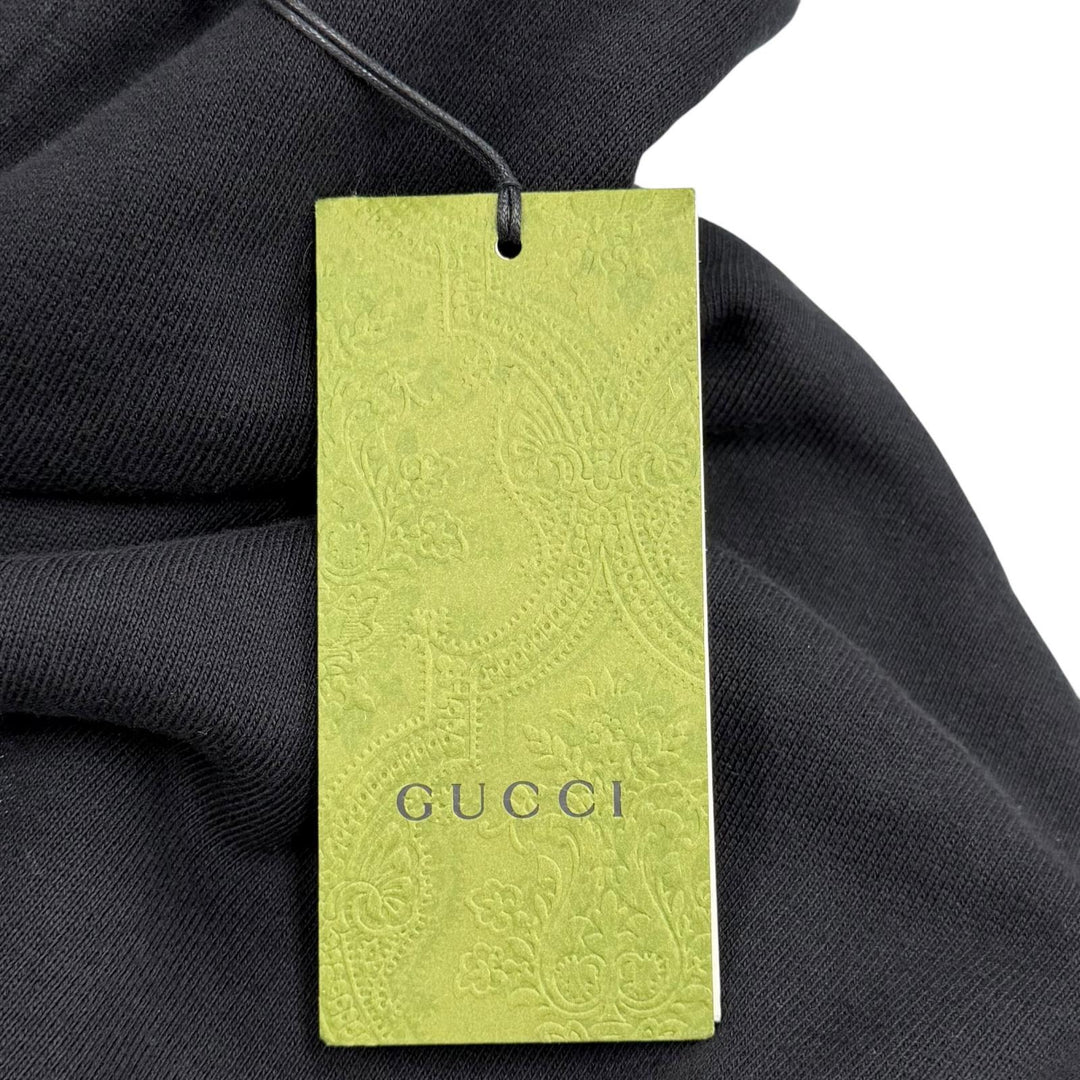 Excellent GUCCI hoodie black cotton mens XS 770839 XJF65