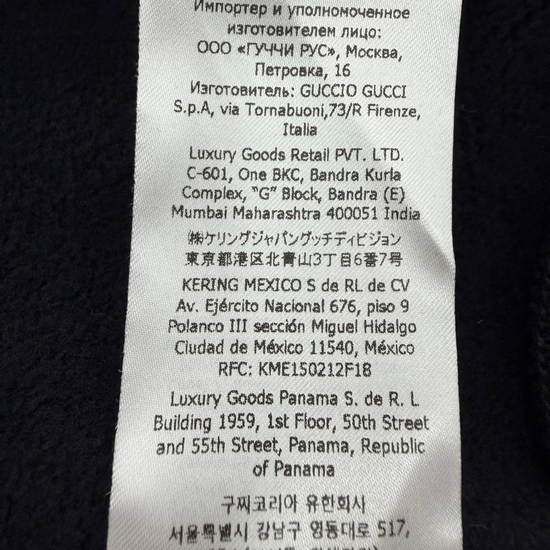 Excellent GUCCI hoodie black cotton mens XS 770839 XJF65