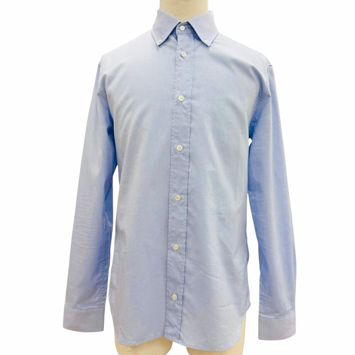 Great Dior HOMME Long sleeve shirt Light blue cotton mens 39 638C527A3118