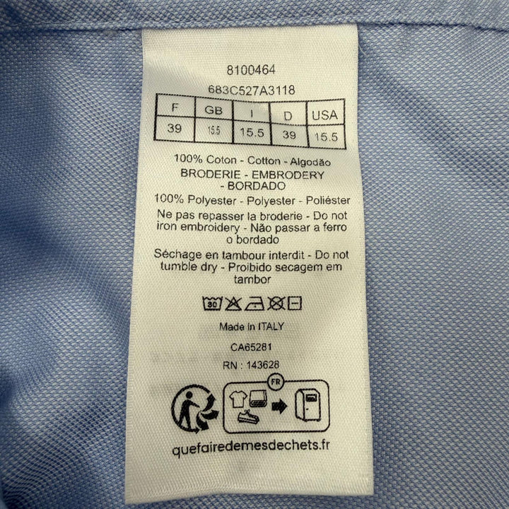 Great Dior HOMME Long sleeve shirt Light blue cotton mens 39 638C527A3118