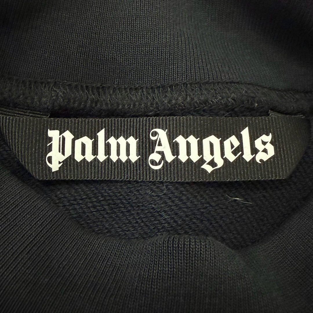 Discounted Great PALM ANGELS sweat Gothic Studded Crew Neck Studded Logo Oversized Navy