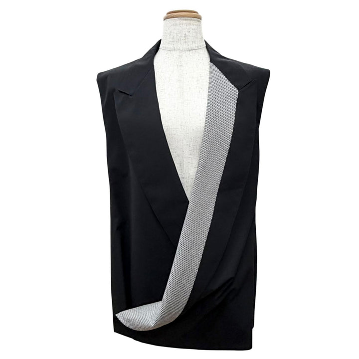 Pristine LOUIS VUITTON Best Cache-coeur design long vest black wool Women 36
