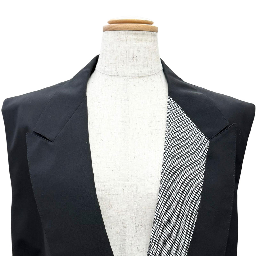 Pristine LOUIS VUITTON Best Cache-coeur design long vest black wool Women 36