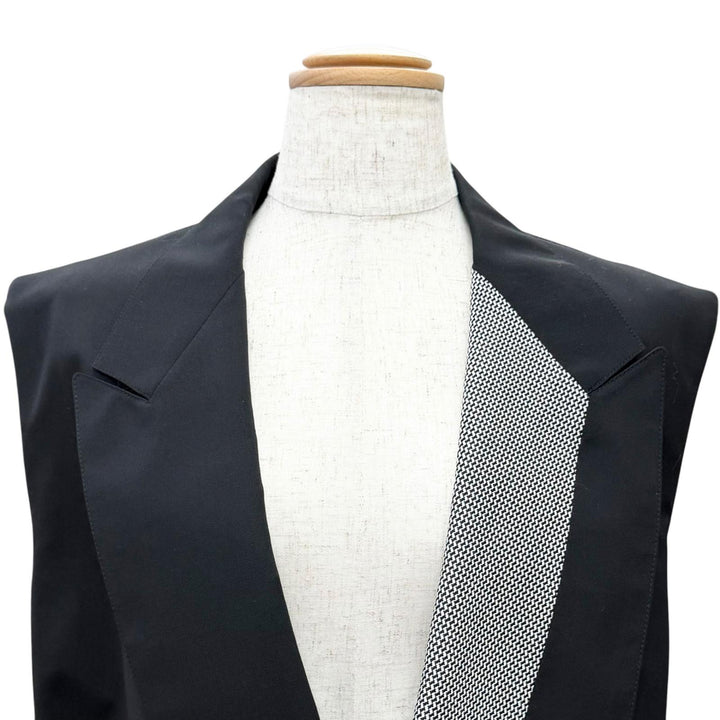 Pristine LOUIS VUITTON Best Cache-coeur design long vest black wool Women 36