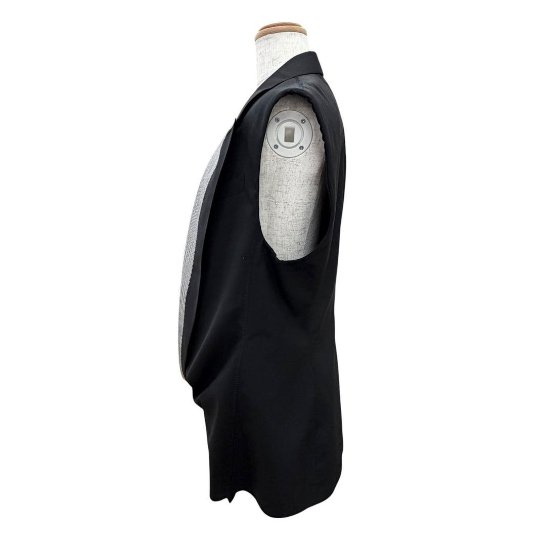 Pristine LOUIS VUITTON Best Cache-coeur design long vest black wool Women 36