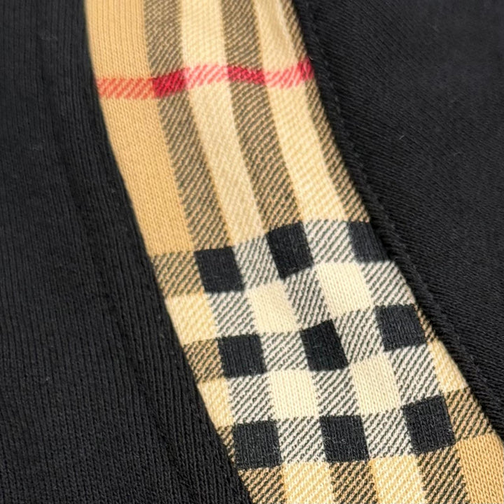 Pristine BURBERRY hoodie black cotton mens M 8034510