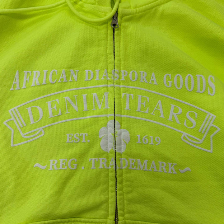 Pristine DENIM TEARS hoodie ADG Zip Hoodie zip-up hoodie lime green