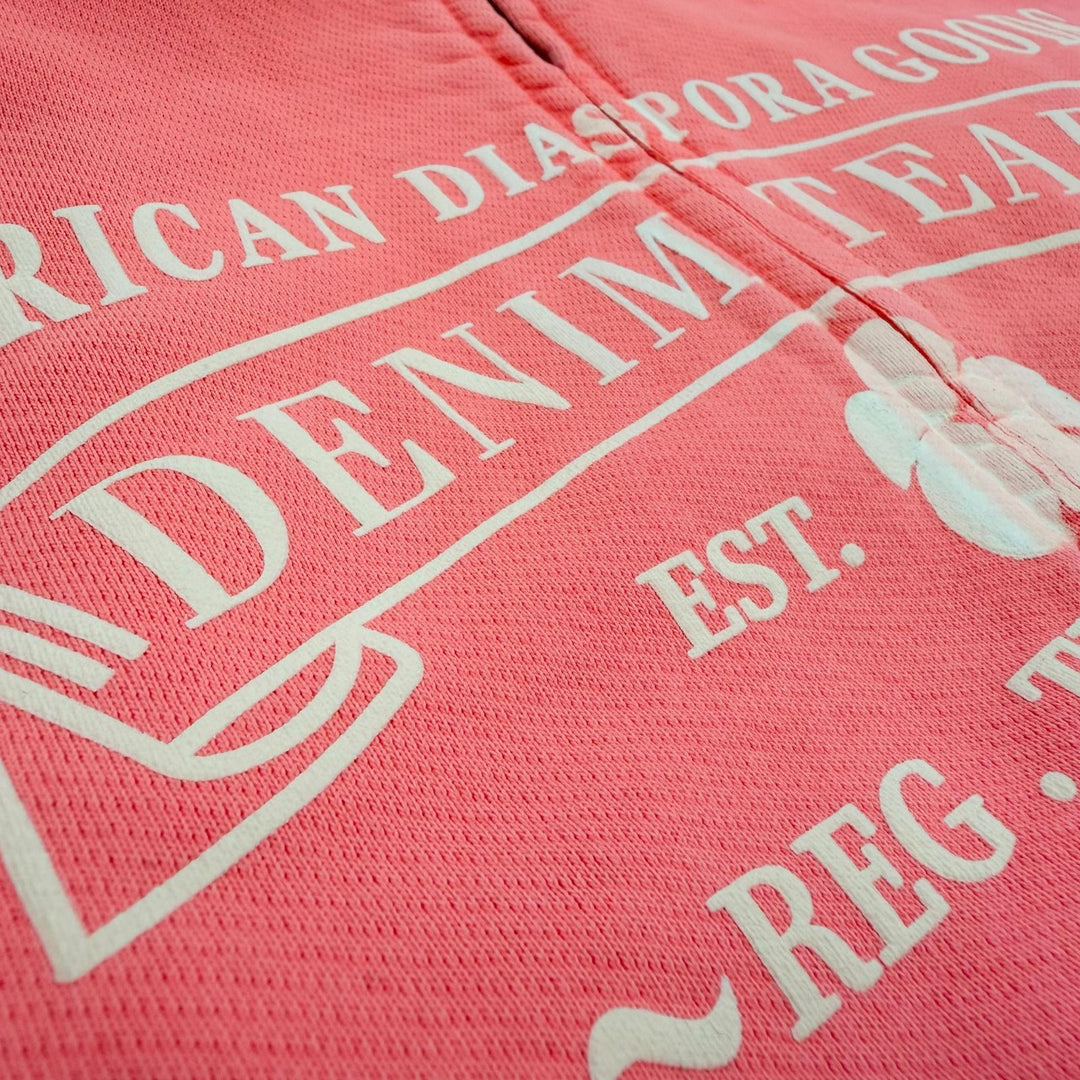 Pristine DENIM TEARS hoodie ADG Zip Hoodie Zip up pink cotton mens L