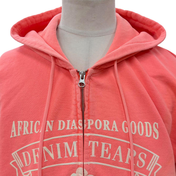 Pristine DENIM TEARS hoodie ADG Zip Hoodie Zip up pink cotton mens L