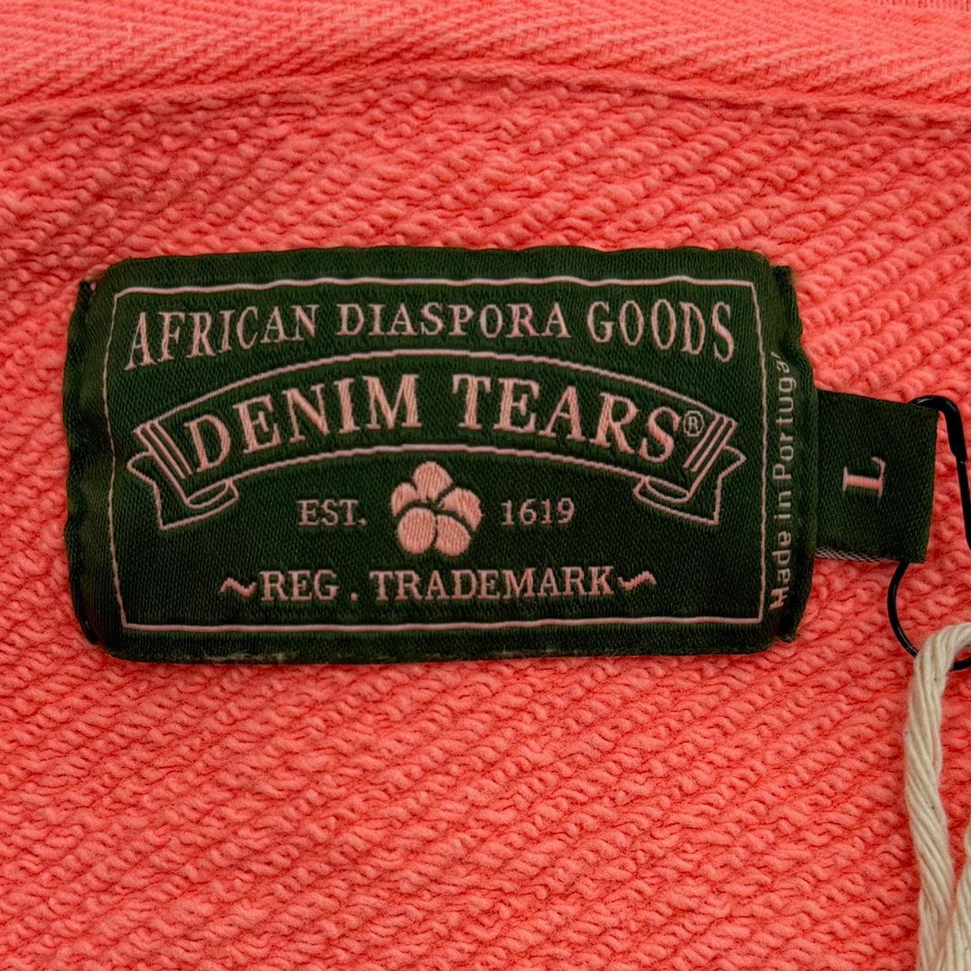Pristine DENIM TEARS hoodie ADG Zip Hoodie Zip up pink cotton mens L