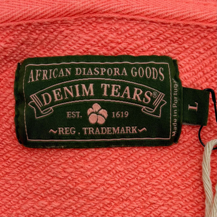 Pristine DENIM TEARS hoodie ADG Zip Hoodie Zip up pink cotton mens L