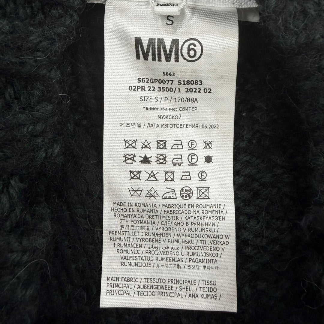 Pristine MM6 Maison Margiela knit distressed sweater with scarf. S