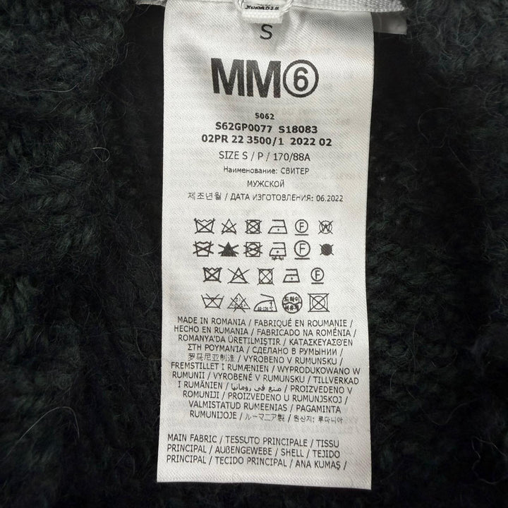 Pristine MM6 Maison Margiela knit distressed sweater with scarf. S