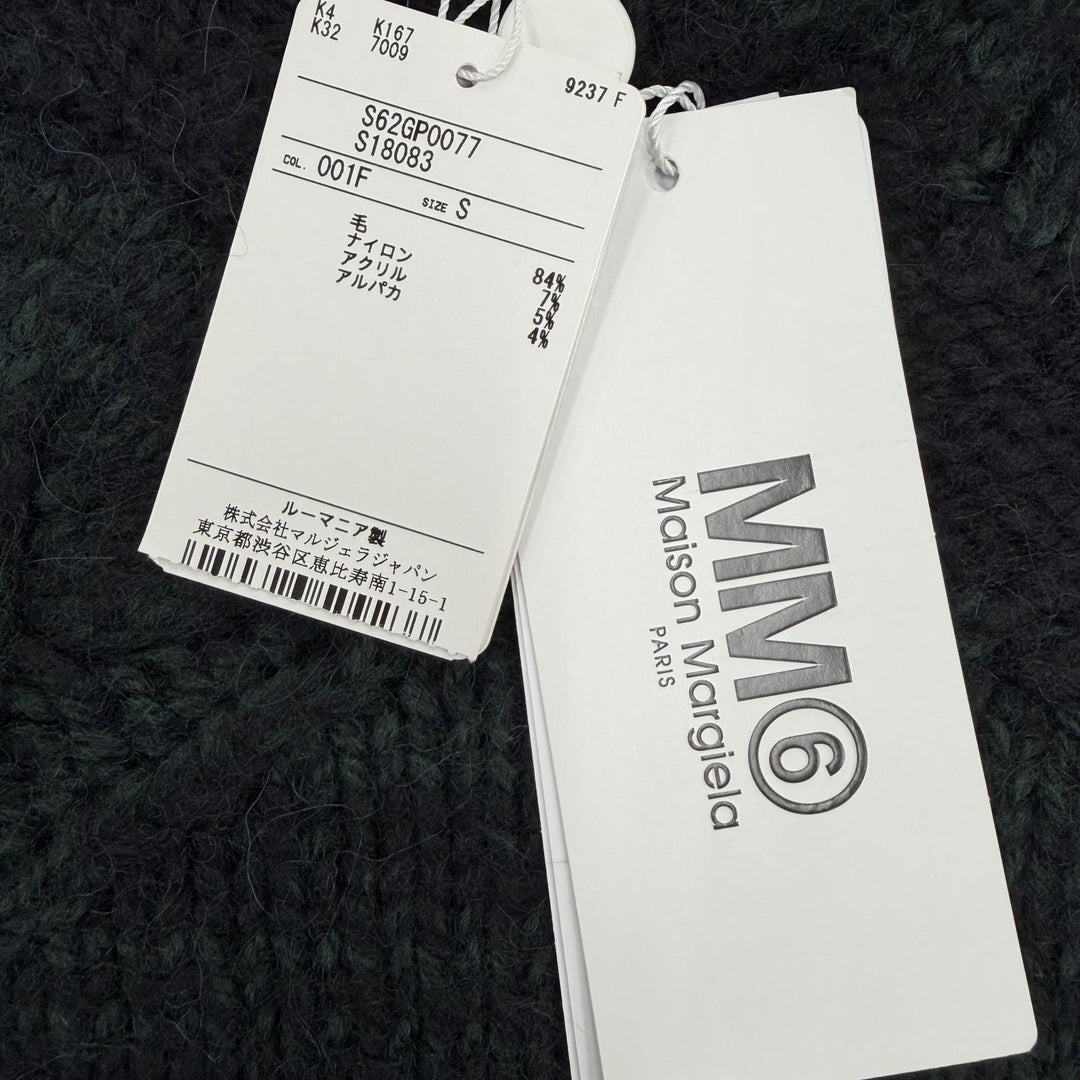 Pristine MM6 Maison Margiela knit distressed sweater with scarf. S