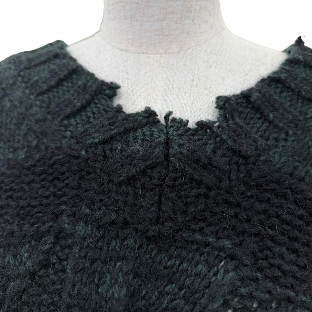 Pristine MM6 Maison Margiela knit distressed sweater with scarf. S