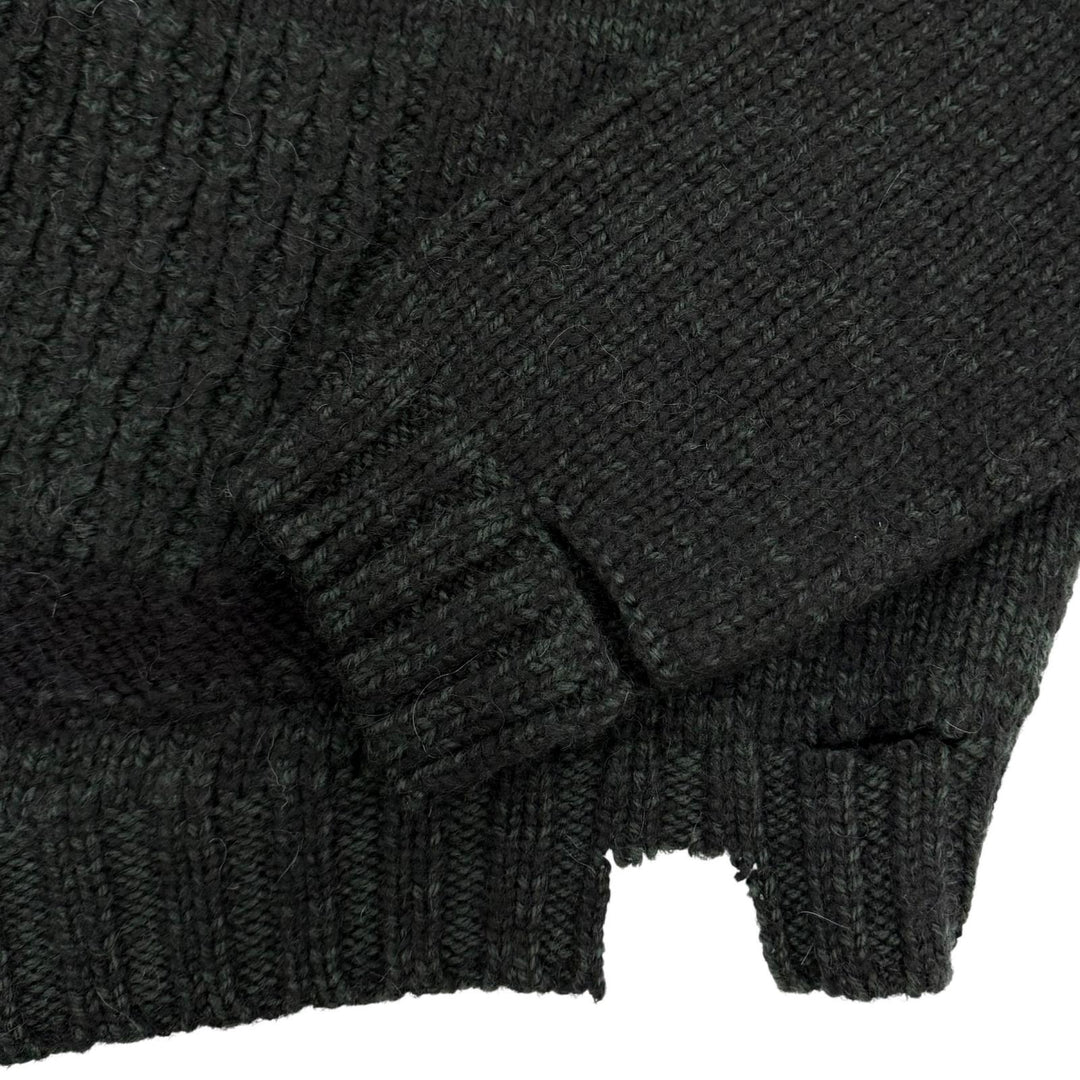 Pristine MM6 Maison Margiela knit distressed sweater with scarf. S
